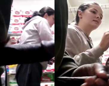 زنجي بتاعه قد دماغه بيتشرمط مع البنات في السوبر ماركت ويطلع بتاعه
