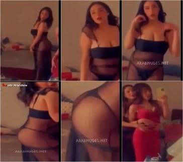 سهرة وشرمطة بنات مع بعض بقميص النوم الشفاف